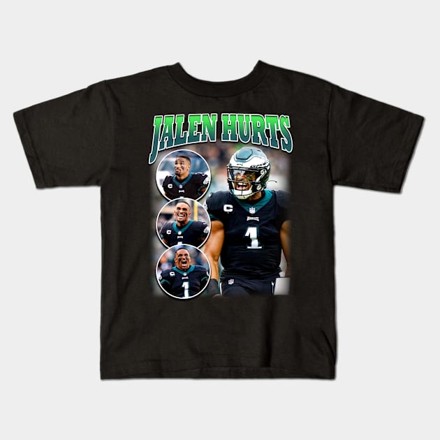 Jalen Hurts Bootleg Tee Vintage Kids T-Shirt by bmbg trian